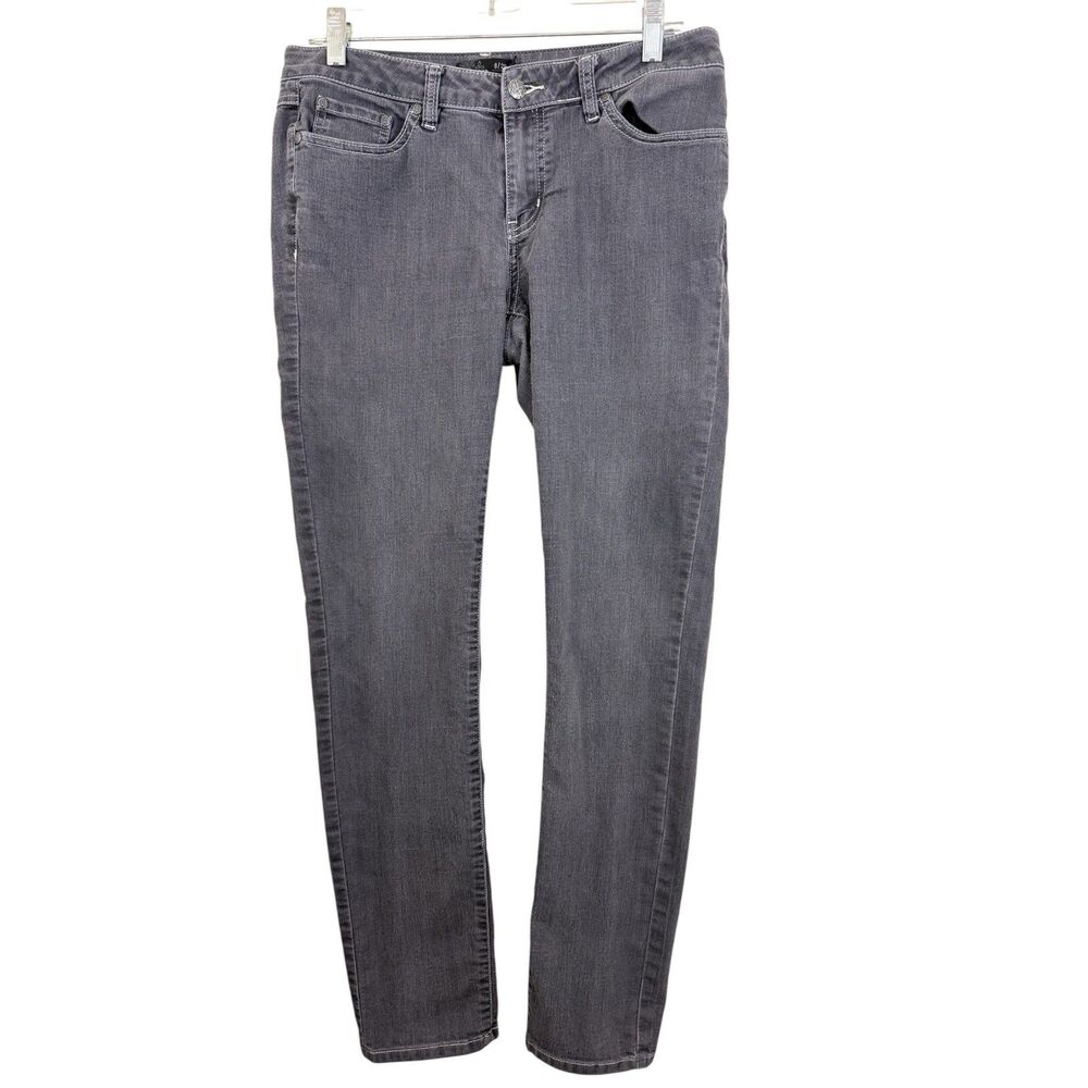 Prana Jeans Womens Sz 8/29 Slim Straight Leg Gray Denim Pockets Casual